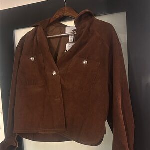 H&M Brown Corduroy Utility Jacket